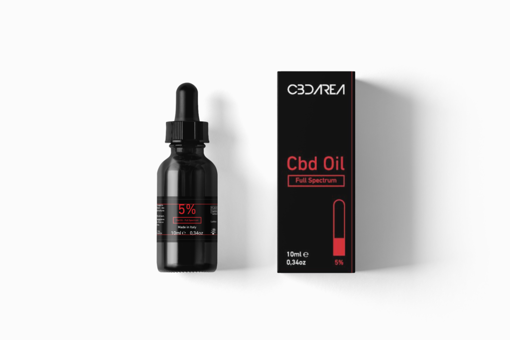 Cbd Area - Olio Cbd "Full Spectrum" 5%- Cbd Oil Solventless - Olio Mct - Effetto Entourage